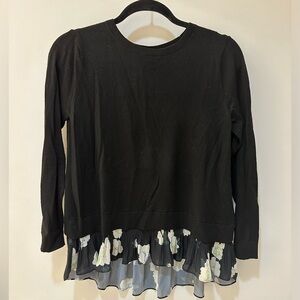 Club Monaco | Black Floral Sweater